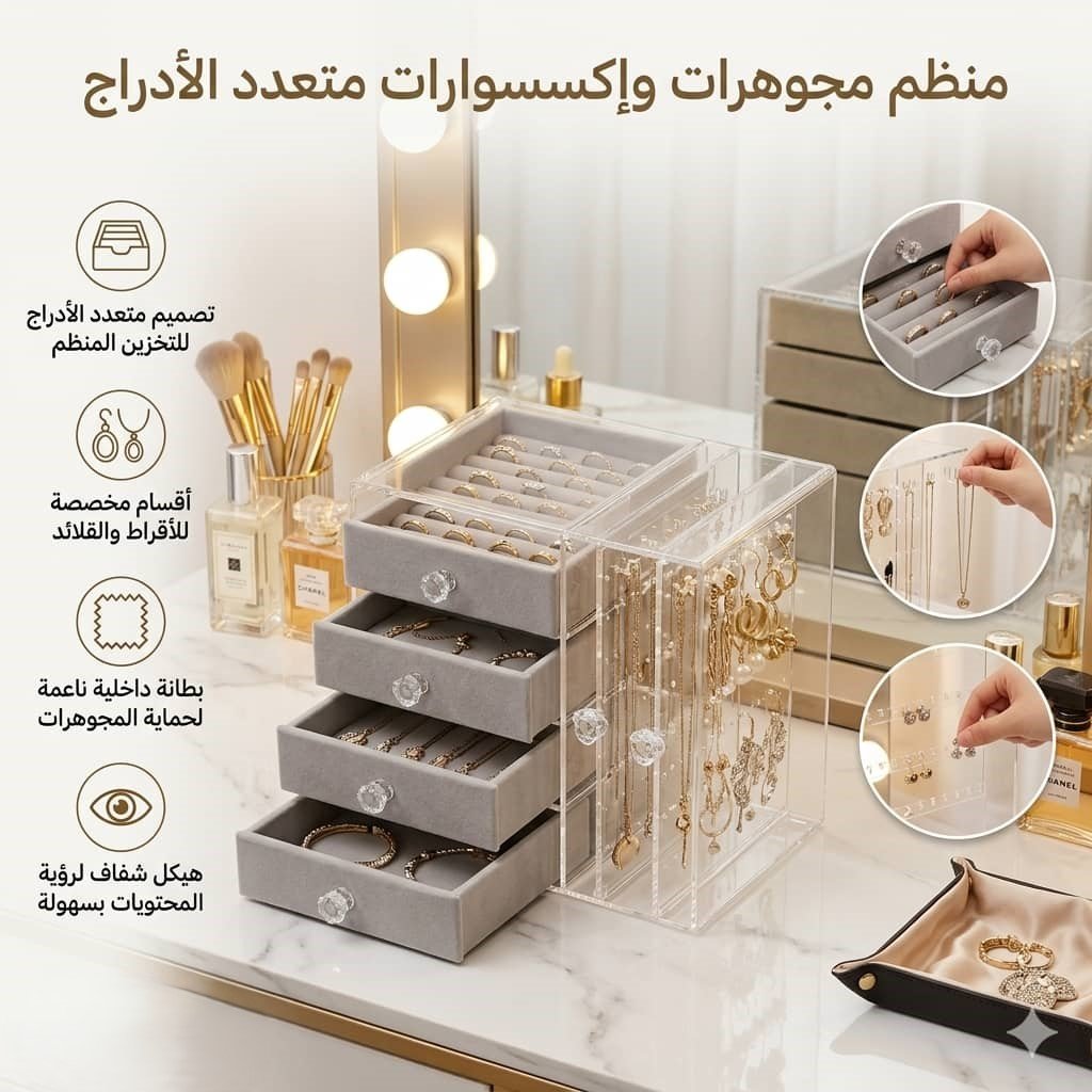 منظم إكسسوارات أكريليك فاخر - الصورة 3